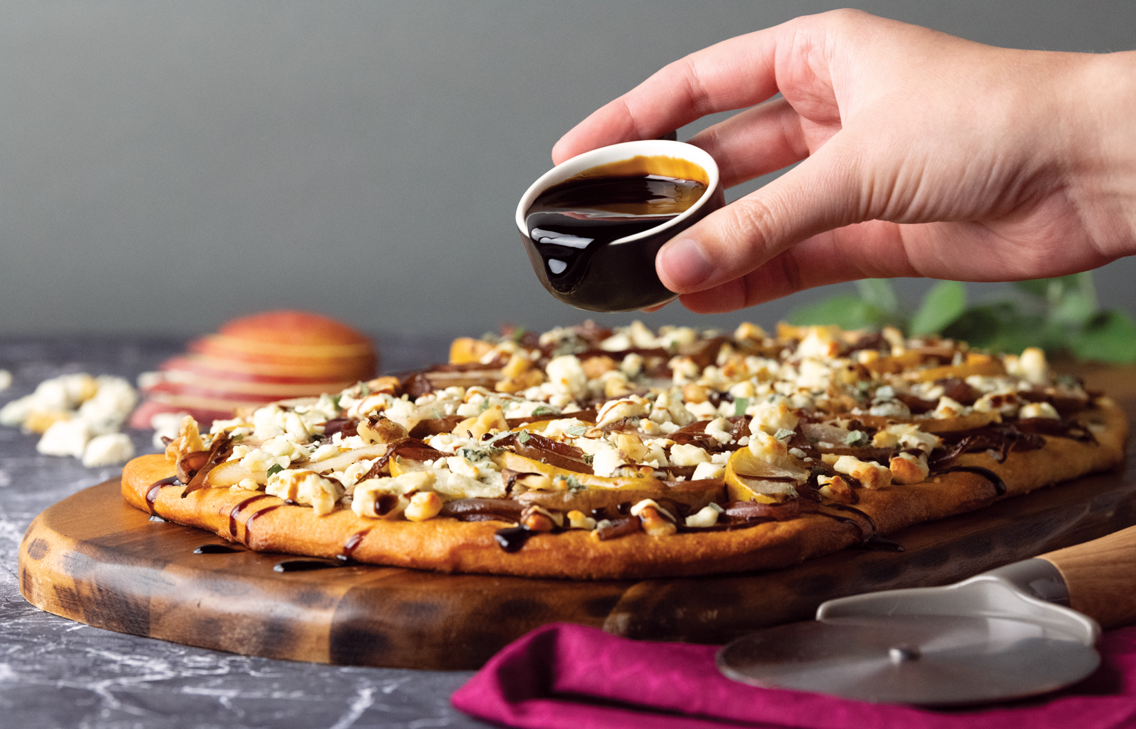 Blue Cheese and Pear Flatbread