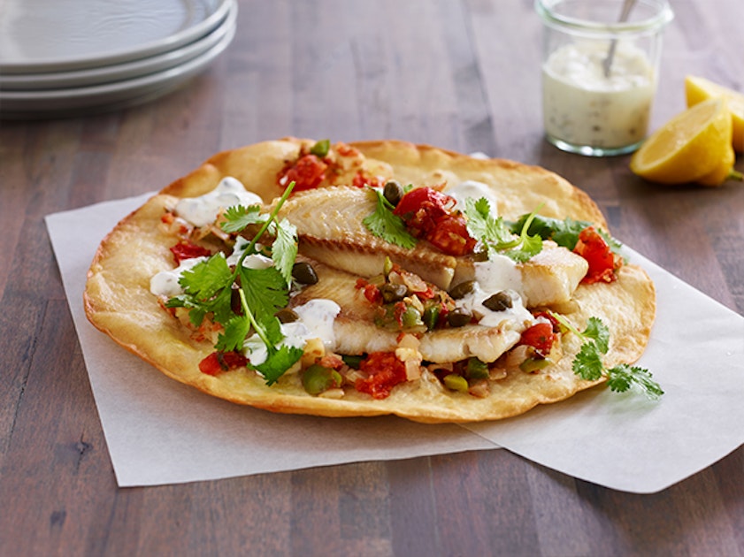 Tilapia Tostada with Salsa Veracruz and Caper Aioli - Mission Foodservice