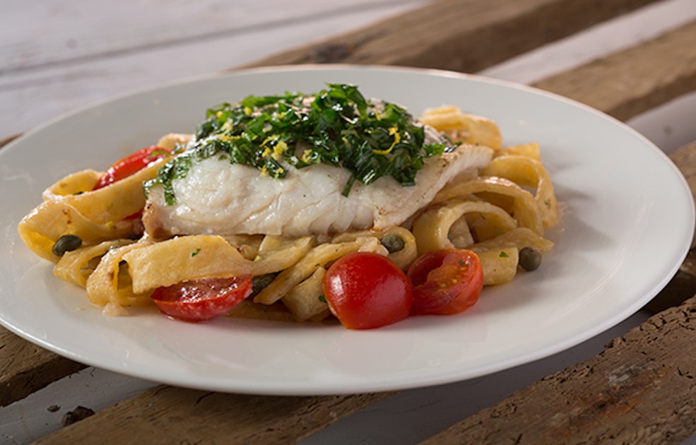 Mazina Pasta Piccata with Basil Grouper - Mission Foodservice