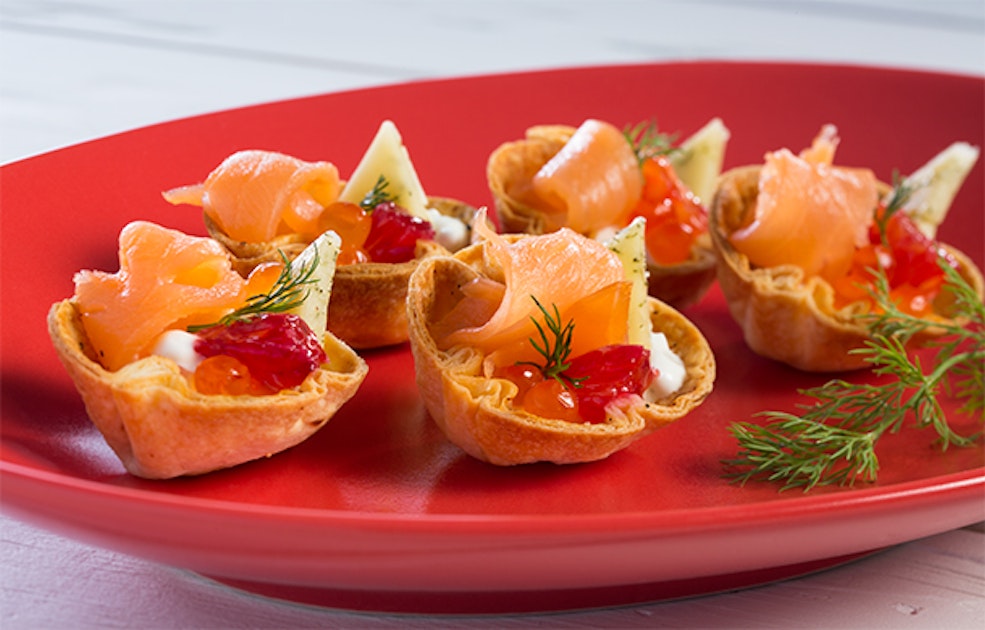 Salmon Canape with Citrus and Roe Creme Fraiche - Mission Foodservice