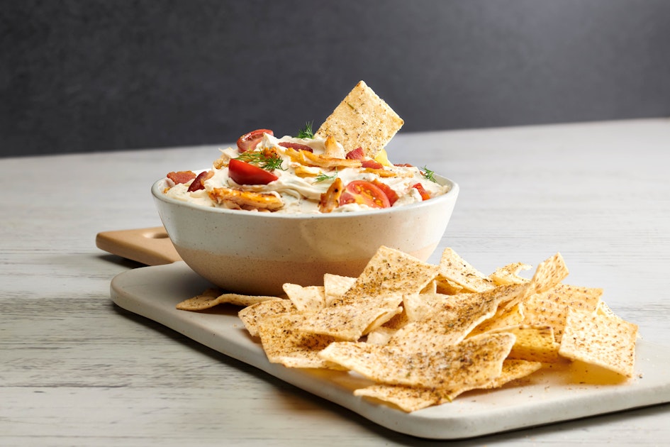 Chicken Bacon Ranch Dip with Ranch Tortilla Strips - Mission Foodservice