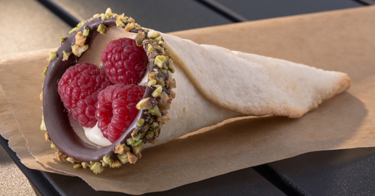 Pistachio Raspberry Crisp Cone - Mission Foodservice